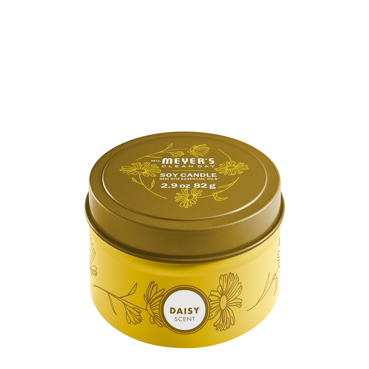 Daisy Tin Candle